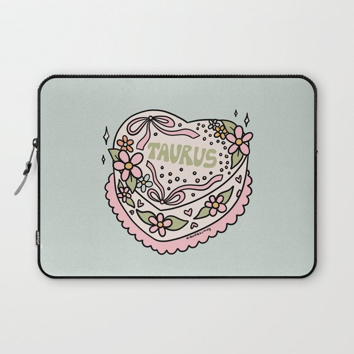 Taurus Heart Cake Laptop Sleeve Gallery Image 1