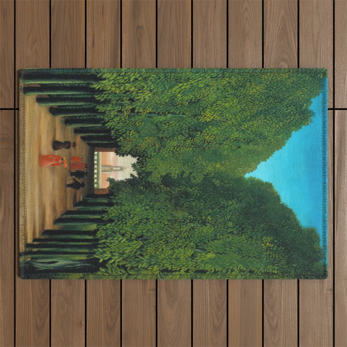 Henri Rousseau - The Avenue in the Park at Saint Cloud  Outdoor Rug Gallery Image 1