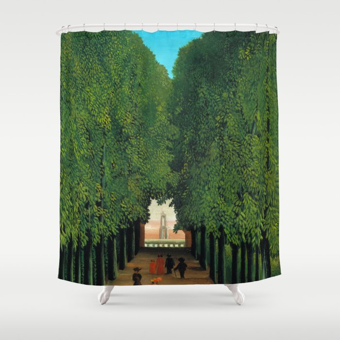 Henri Rousseau - The Avenue in the Park at Saint Cloud  Shower Curtain Gallery Image 1