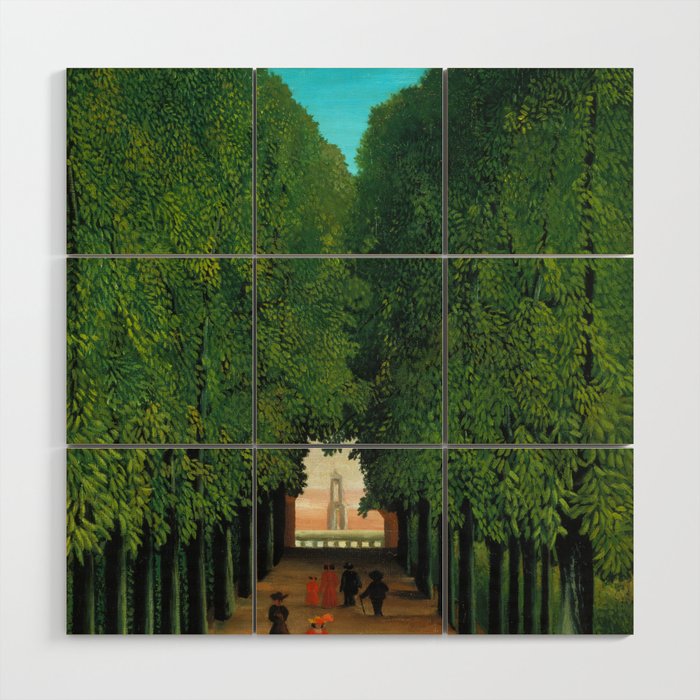 Henri Rousseau - The Avenue in the Park at Saint Cloud  Wood Wall Art Gallery Image 1