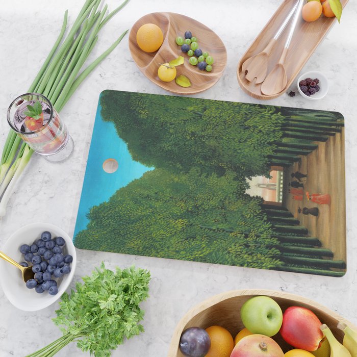 Henri Rousseau - The Avenue in the Park at Saint Cloud  Cutting Board Gallery Image 2