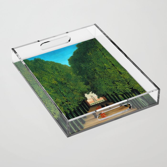 Henri Rousseau - The Avenue in the Park at Saint Cloud  Acrylic Tray Gallery Image 1