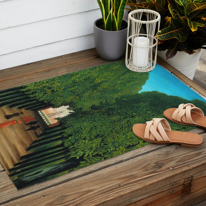 Henri Rousseau - The Avenue in the Park at Saint Cloud  Outdoor Rug Gallery Image 2