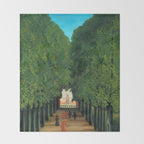 Henri Rousseau - The Avenue in the Park at Saint Cloud  Throw Blanket Gallery Image 2