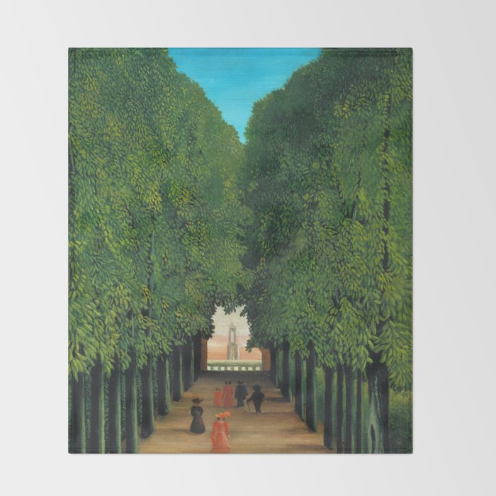 Henri Rousseau - The Avenue in the Park at Saint Cloud  Throw Blanket Gallery Image 2