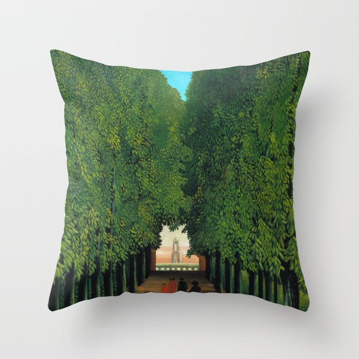 Henri Rousseau - The Avenue in the Park at Saint Cloud  Throw Pillow Gallery Image 1