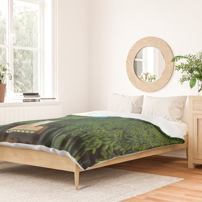 Henri Rousseau - The Avenue in the Park at Saint Cloud  Duvet Cover Gallery Image 2