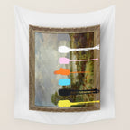 Thrift Store Landscape with a Color Test Wall Tapestry Gallery Image 4