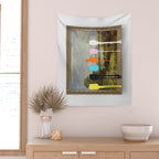 Thrift Store Landscape with a Color Test Wall Tapestry Gallery Image 2