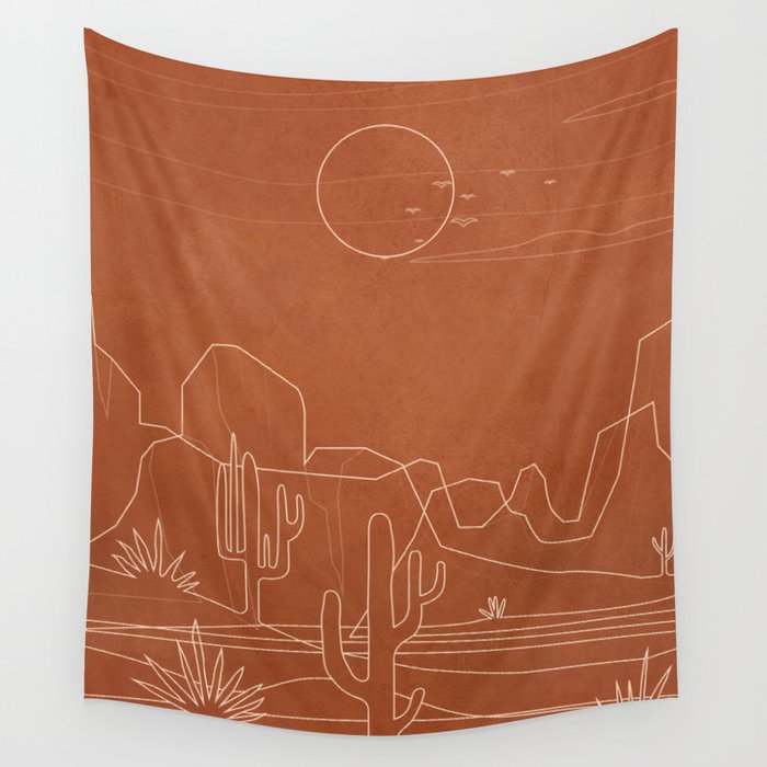 Sun over the Desert 3 Wall Tapestry Gallery Image 1