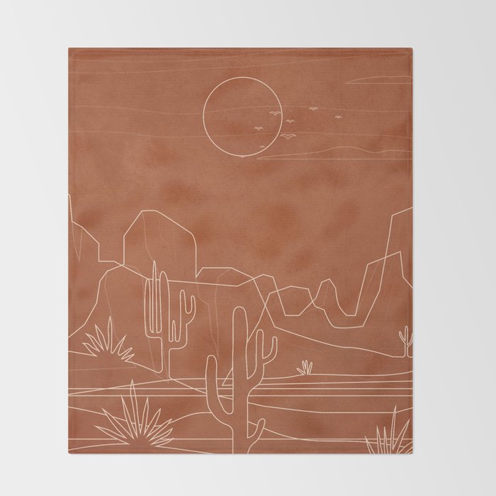 Sun over the Desert 3 Throw Blanket Gallery Image 2