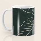 Minimalist Black & White Leaves 1 Coffee Mug Gallery Image 3