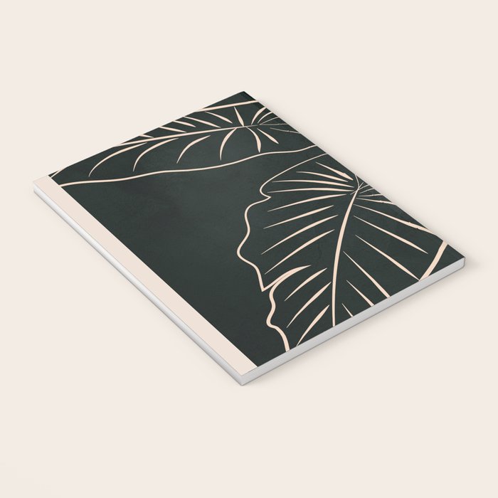 Minimalist Black & White Leaves 1 Notebook Gallery Image 3