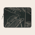 Minimalist Black & White Leaves 1 Laptop Sleeve Gallery Image 1
