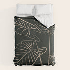 Minimalist Black & White Leaves 1 Comforter Gallery Image 6