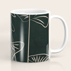 Minimalist Black & White Leaves 1 Coffee Mug Gallery Image 1