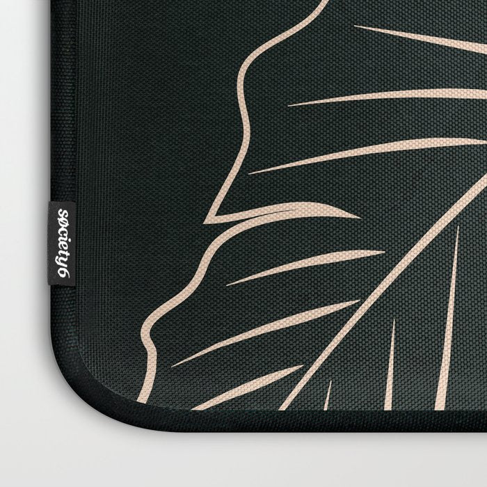 Minimalist Black & White Leaves 1 Laptop Sleeve Gallery Image 3