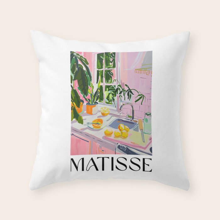 Sunny Kitchen - Matisse Inspired Throw Pillow Gallery Image 6