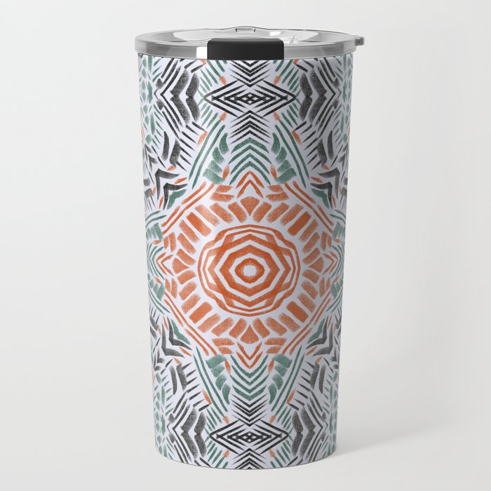 Modern brushstroke mosaic Travel Mug Gallery Image 1