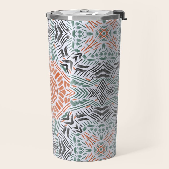 Modern brushstroke mosaic Travel Mug Gallery Image 2