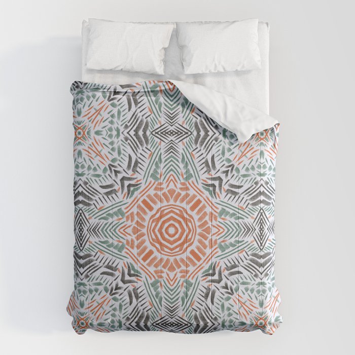 Modern brushstroke mosaic Comforter Gallery Image 6