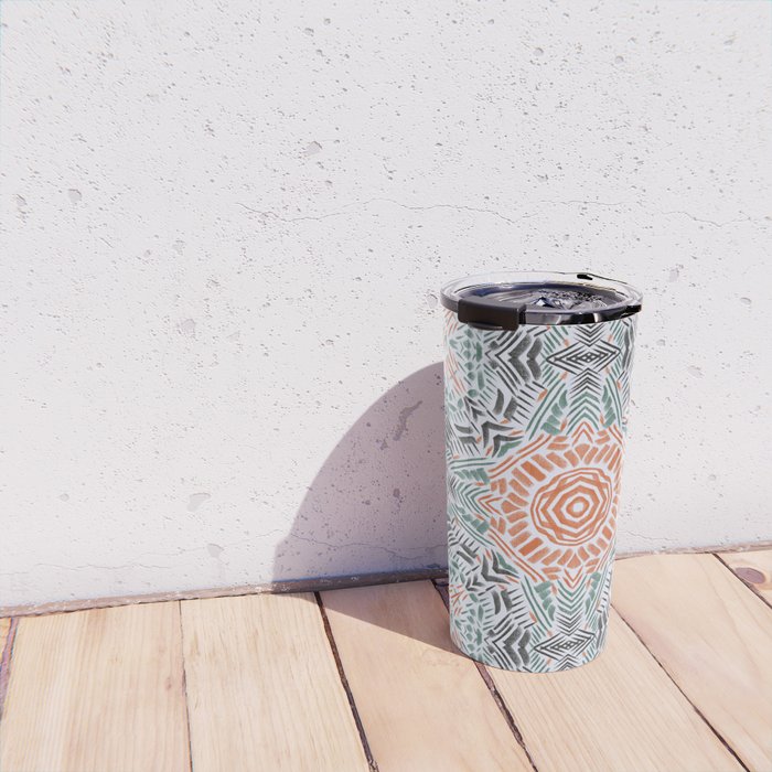 Modern brushstroke mosaic Travel Mug Gallery Image 4