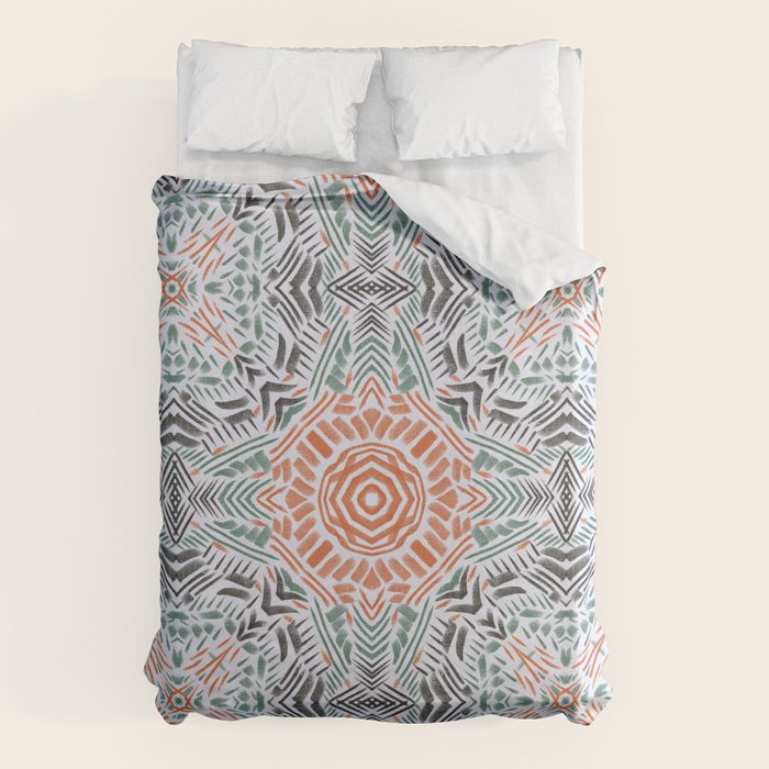 Modern brushstroke mosaic Duvet Cover Gallery Image 6