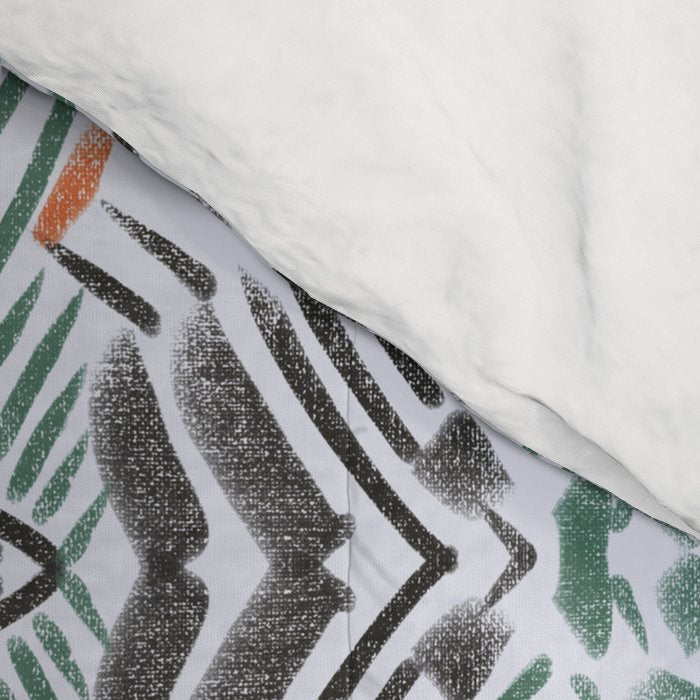 Modern brushstroke mosaic Comforter Gallery Image 4