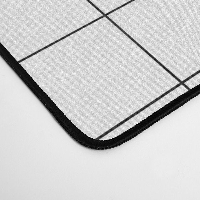Windowpane Check Grid (black/white) Desk Mat Gallery Image 4