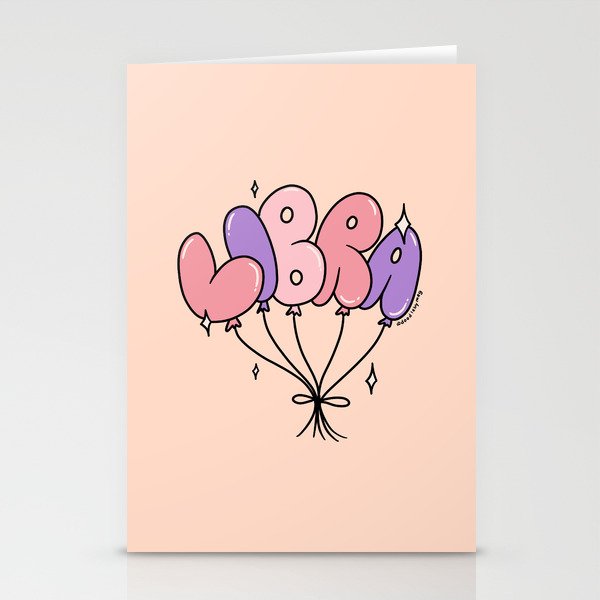 Libra Balloons Stationery Card Gallery Image 2