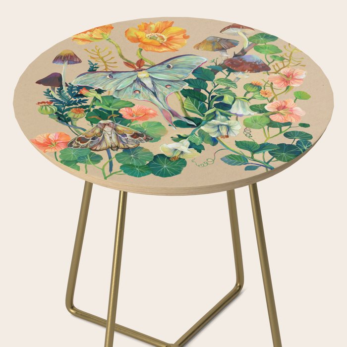Floral Luna Moth Side Table Gallery Image 2