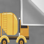 Construction Trucks on Gray Wall Tapestry Gallery Image 3