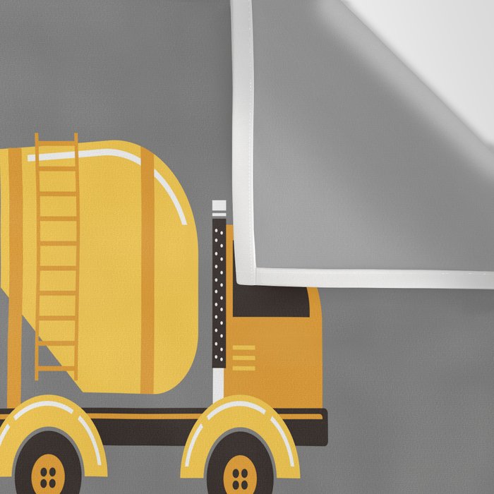 Construction Trucks on Gray Wall Tapestry Gallery Image 3