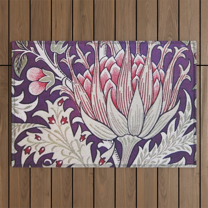 William Morris Artichoke Print Outdoor Rug Gallery Image 1
