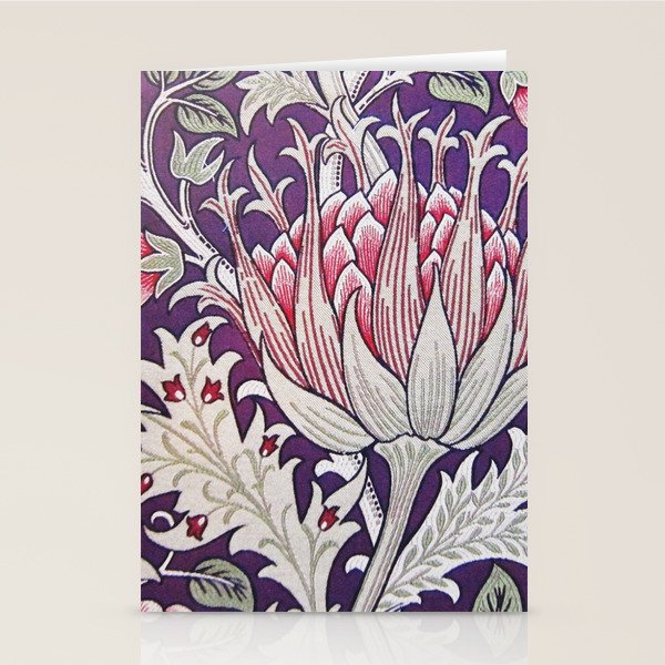William Morris Artichoke Print Stationery Card Gallery Image 2