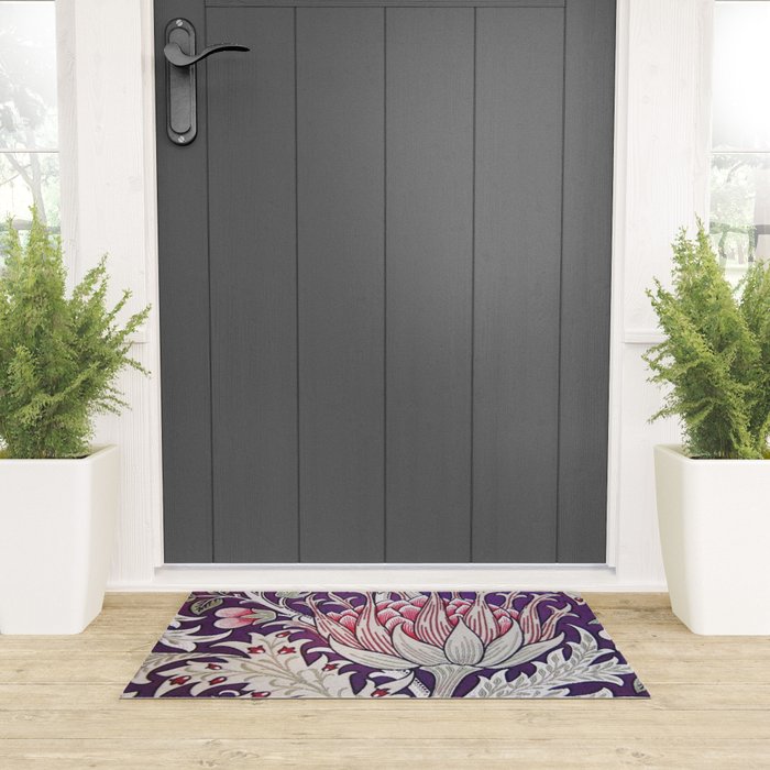 William Morris Artichoke Print Welcome Mat Gallery Image 3