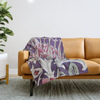 William Morris Artichoke Print Throw Blanket Gallery Image 1