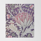 William Morris Artichoke Print Throw Blanket Gallery Image 2