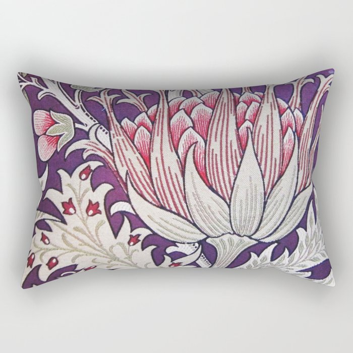 William Morris Artichoke Print Rectangular Pillow Gallery Image 1