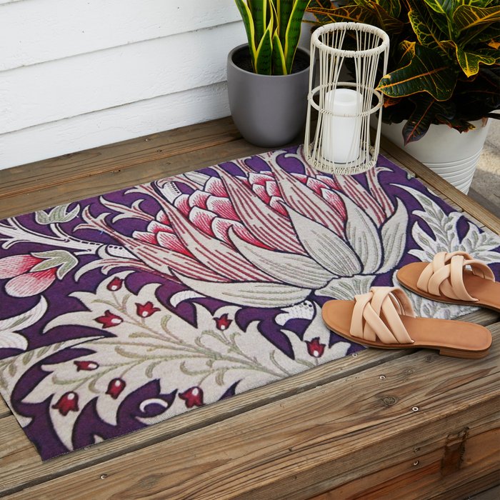 William Morris Artichoke Print Outdoor Rug Gallery Image 2