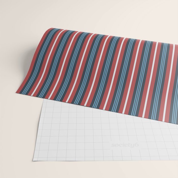 Bold Retro Stripe Pattern - Cozy Heirloom Wrapping Paper Gallery Image 2