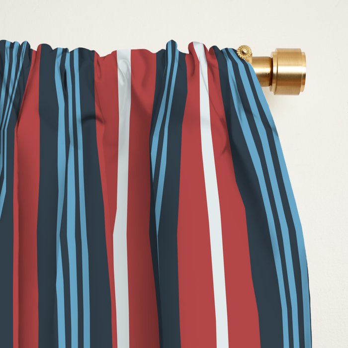 Bold Retro Stripe Pattern - Cozy Heirloom Window Curtain Gallery Image 2
