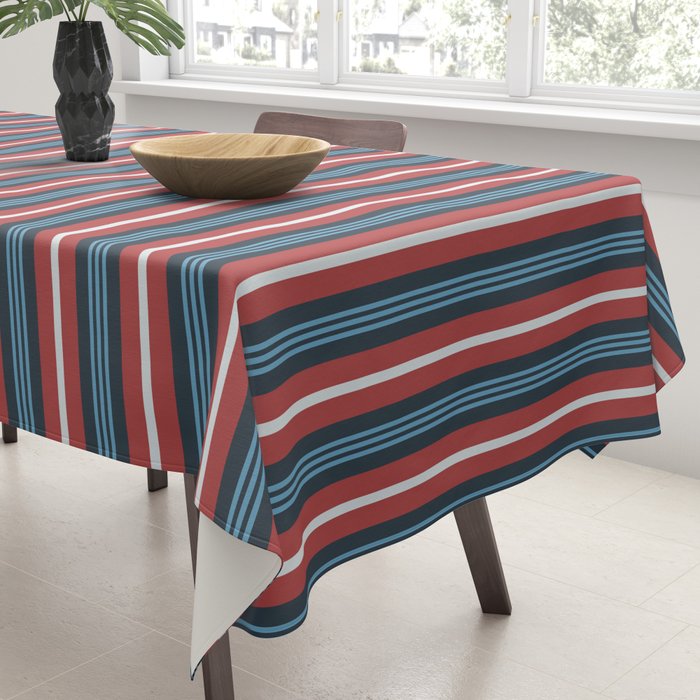 Bold Retro Stripe Pattern - Cozy Heirloom Tablecloth Gallery Image 3