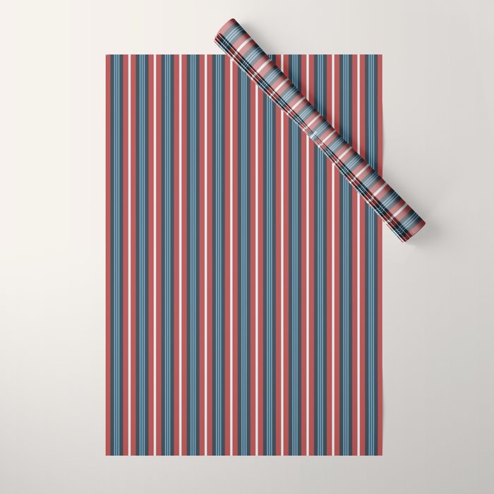Bold Retro Stripe Pattern - Cozy Heirloom Wrapping Paper Gallery Image 1