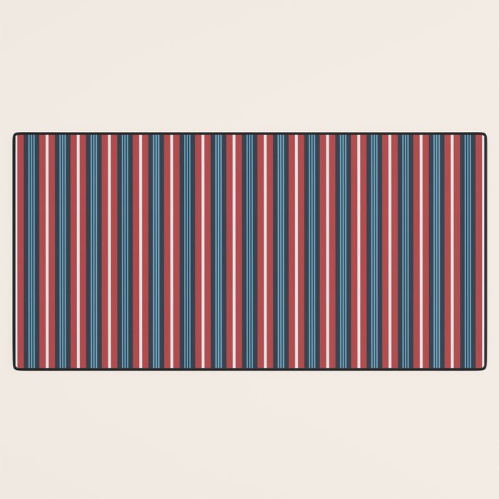 Bold Retro Stripe Pattern - Cozy Heirloom Desk Mat Gallery Image 3
