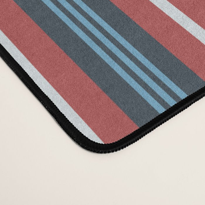 Bold Retro Stripe Pattern - Cozy Heirloom Desk Mat Gallery Image 4