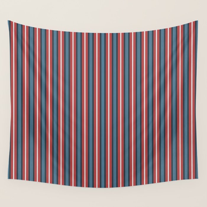 Bold Retro Stripe Pattern - Cozy Heirloom Wall Tapestry Gallery Image 4