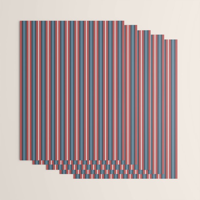 Bold Retro Stripe Pattern - Cozy Heirloom Wrapping Paper Gallery Image 3