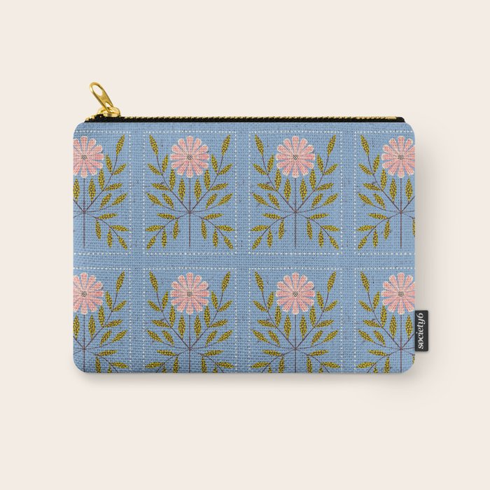 Blue Daisy Tile Carry All Pouch Gallery Image 1