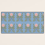 Blue Daisy Tile Desk Mat Gallery Image 3